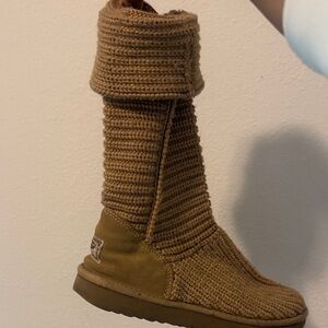 UGG Tan Knit Winter Boots